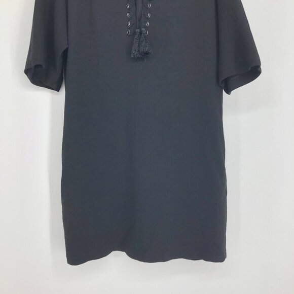 3.1 Phillip Lim black short sleeve kaftan style bohemian mini dress size 2 - Picture 6 of 15